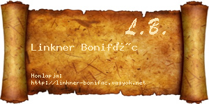 Linkner Bonifác névjegykártya